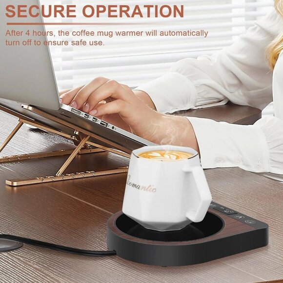 Warmer with Coffee Mug Ceramic Cup Model PL-179, Stainless Steel Touch Control - Picture 9 of 13